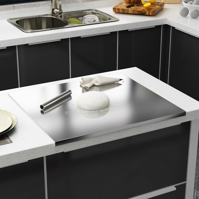 Stainless Steel Anti-bacterial Cutting Board Dual-sided Kitchen Kneading Board
