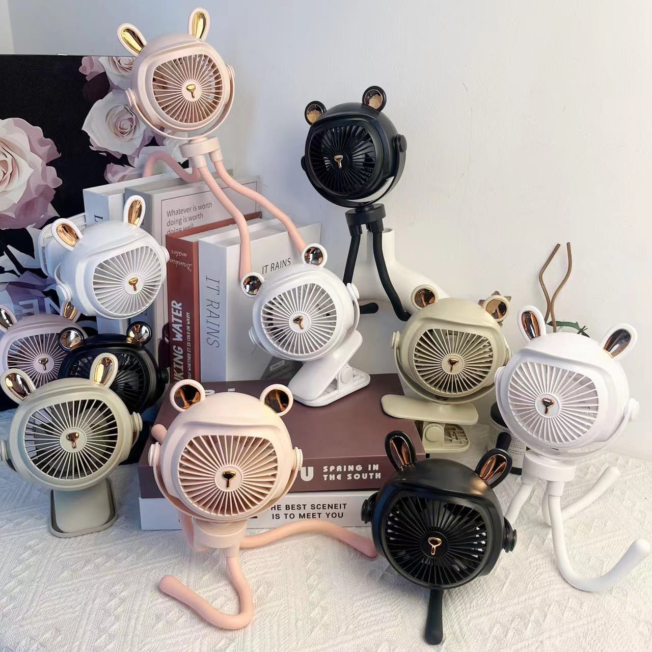 Octopus Clip Fan with Night Light