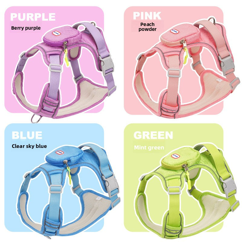 Adjustable Reflective Dog Harness with Leash