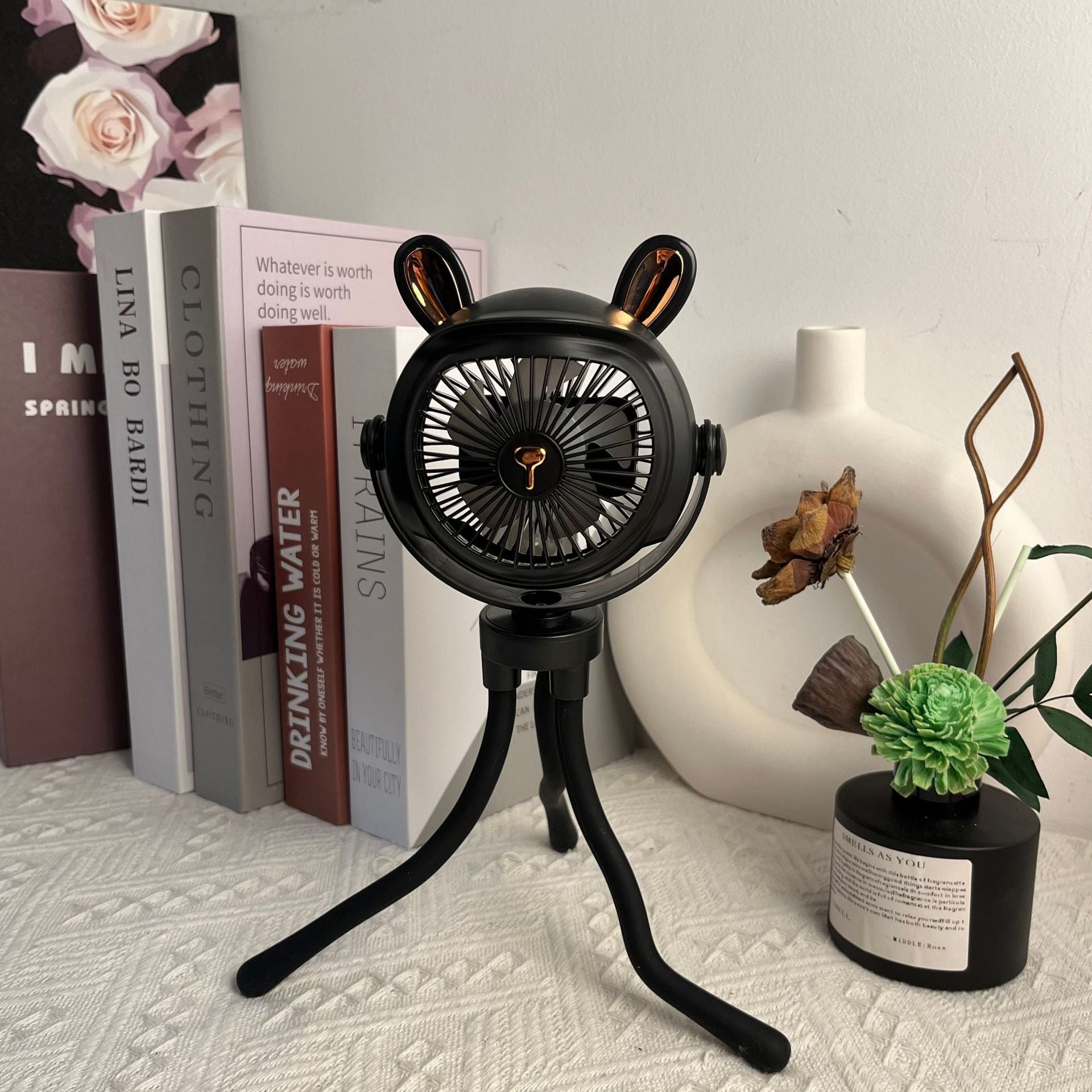 Octopus Clip Fan with Night Light