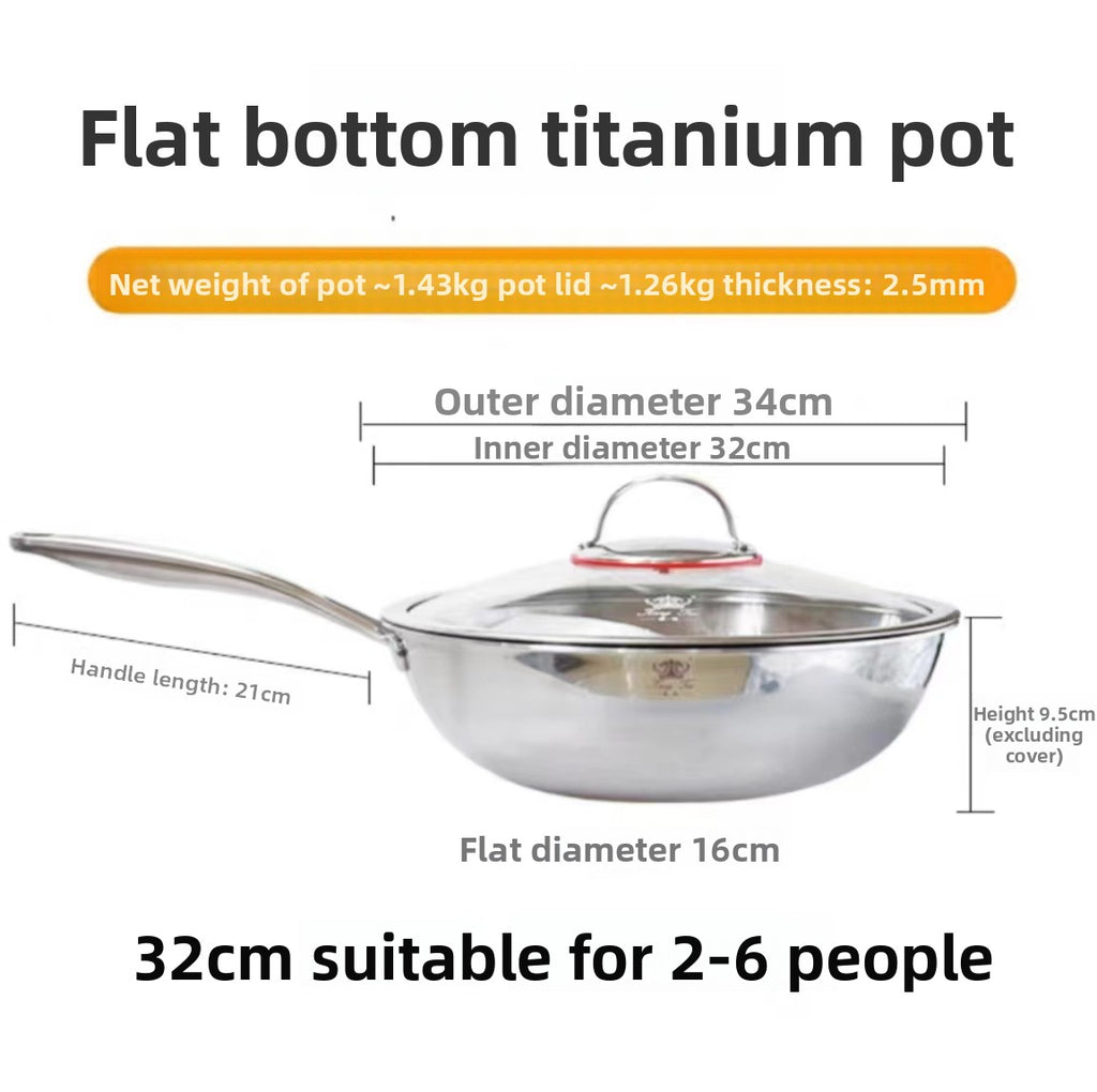 Hammered Pure Titanium Frying Pan Non-Stick Cooking Pot