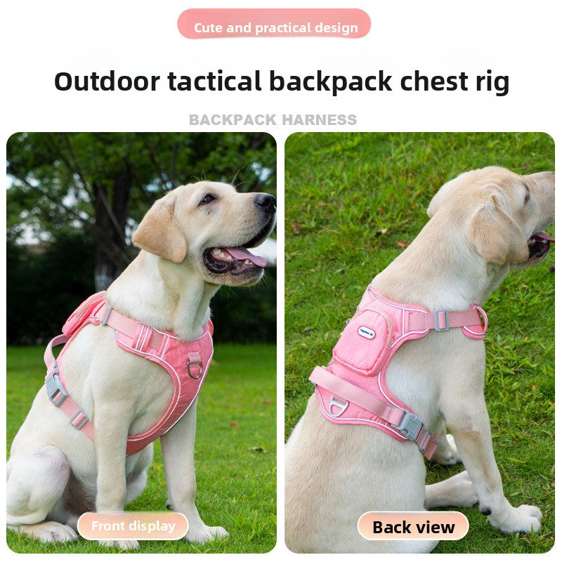 Adjustable Reflective Dog Harness with Leash