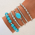 Retro Ethnic Beaded Elastic Bracelet