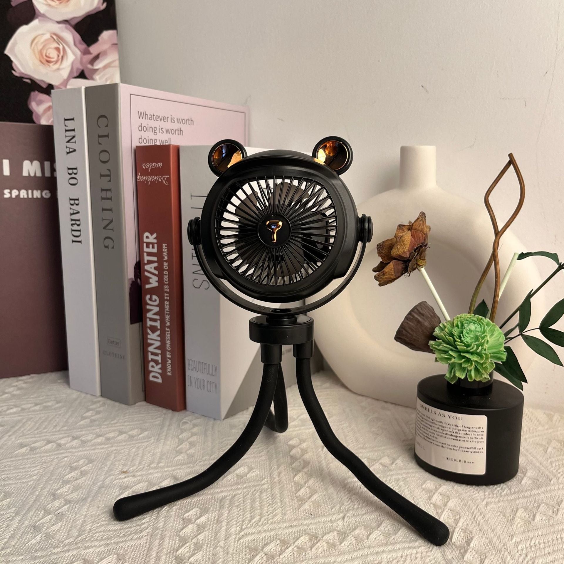 Octopus Clip Fan with Night Light