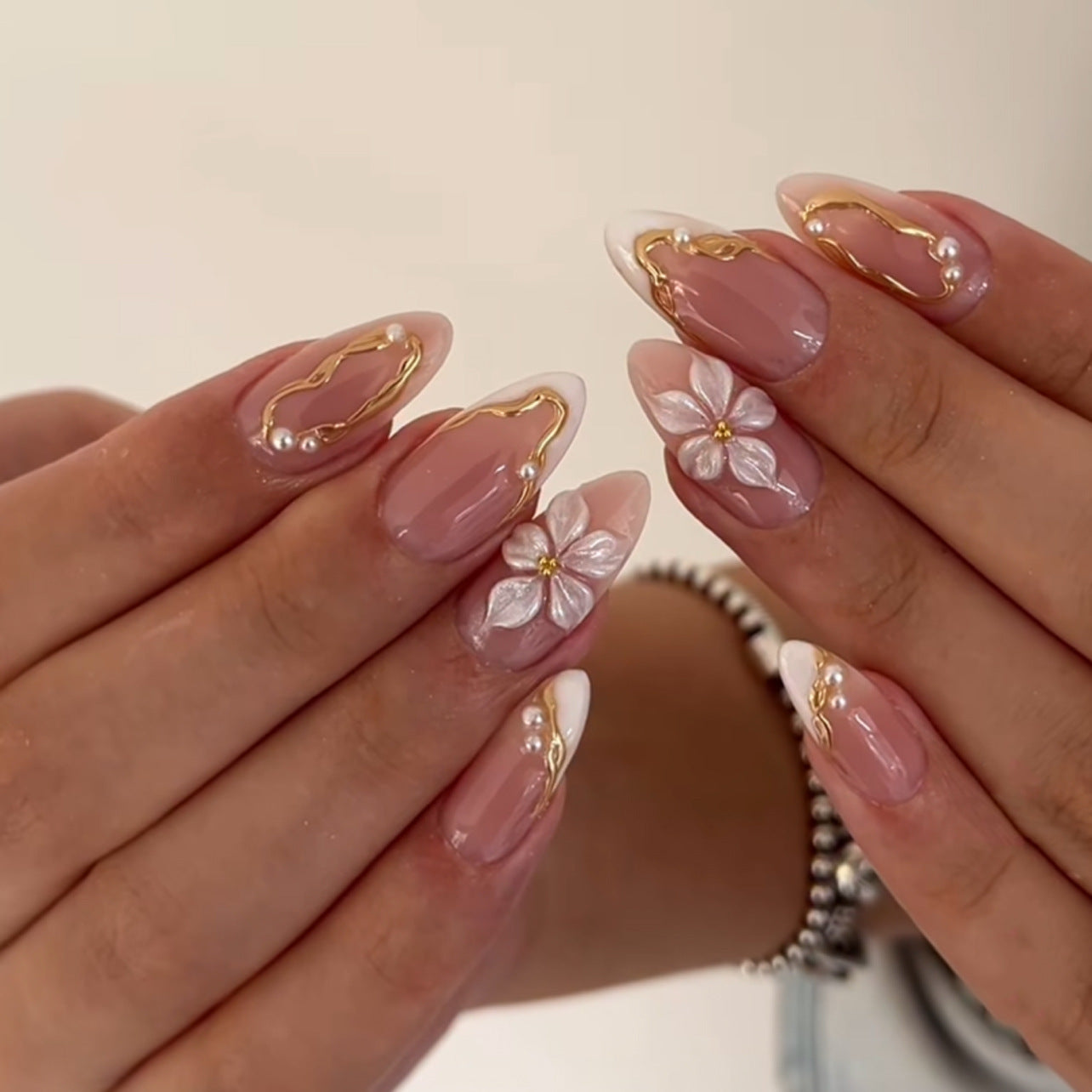 3D Floral Press On Nails
