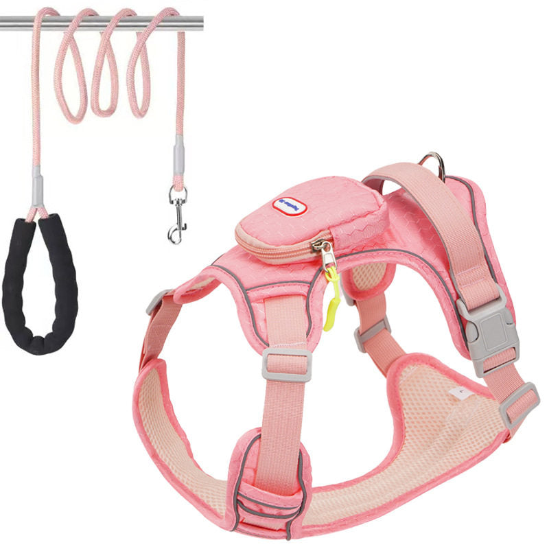 Adjustable Reflective Dog Harness with Leash
