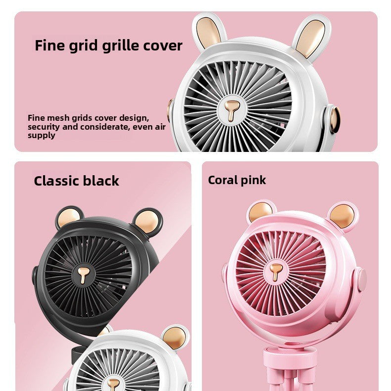 Octopus Clip Fan with Night Light