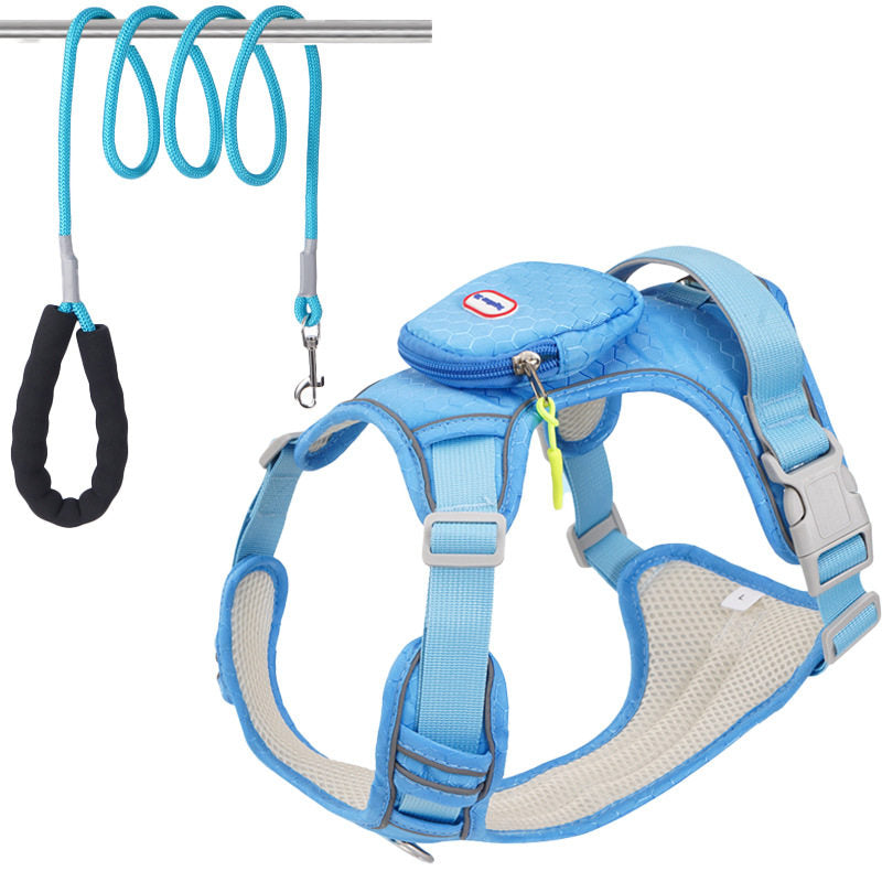Adjustable Reflective Dog Harness with Leash