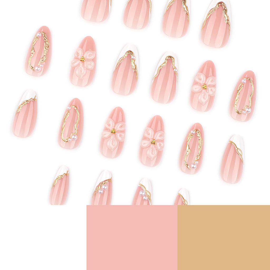 3D Floral Press On Nails