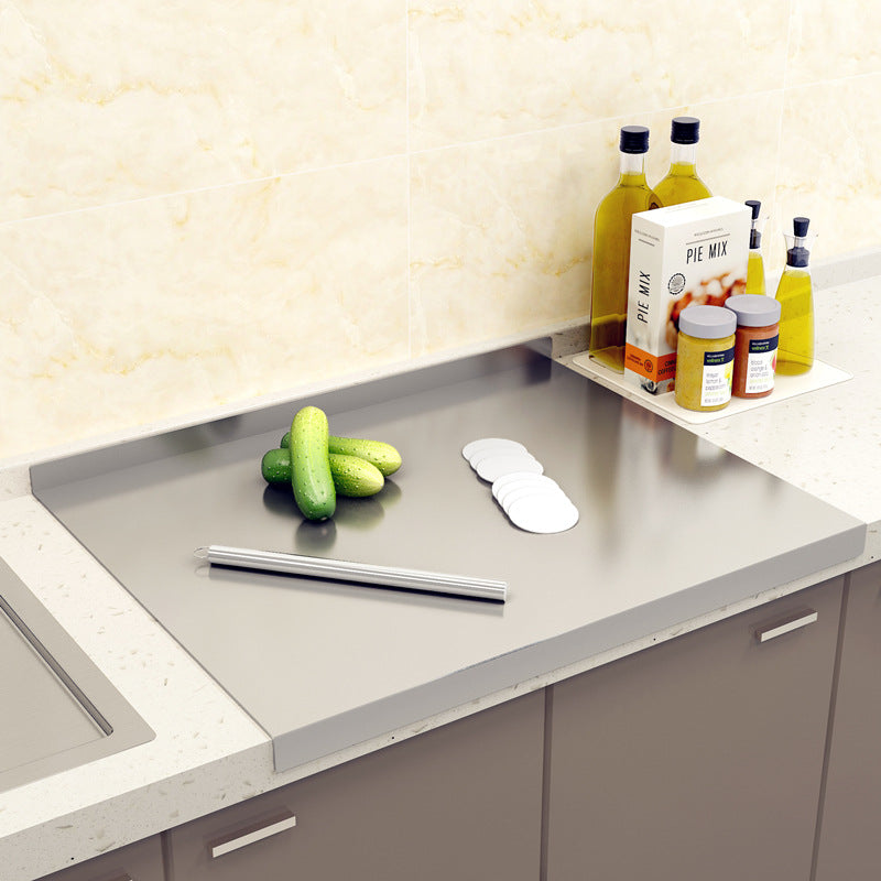 Stainless Steel Anti-bacterial Cutting Board Dual-sided Kitchen Kneading Board