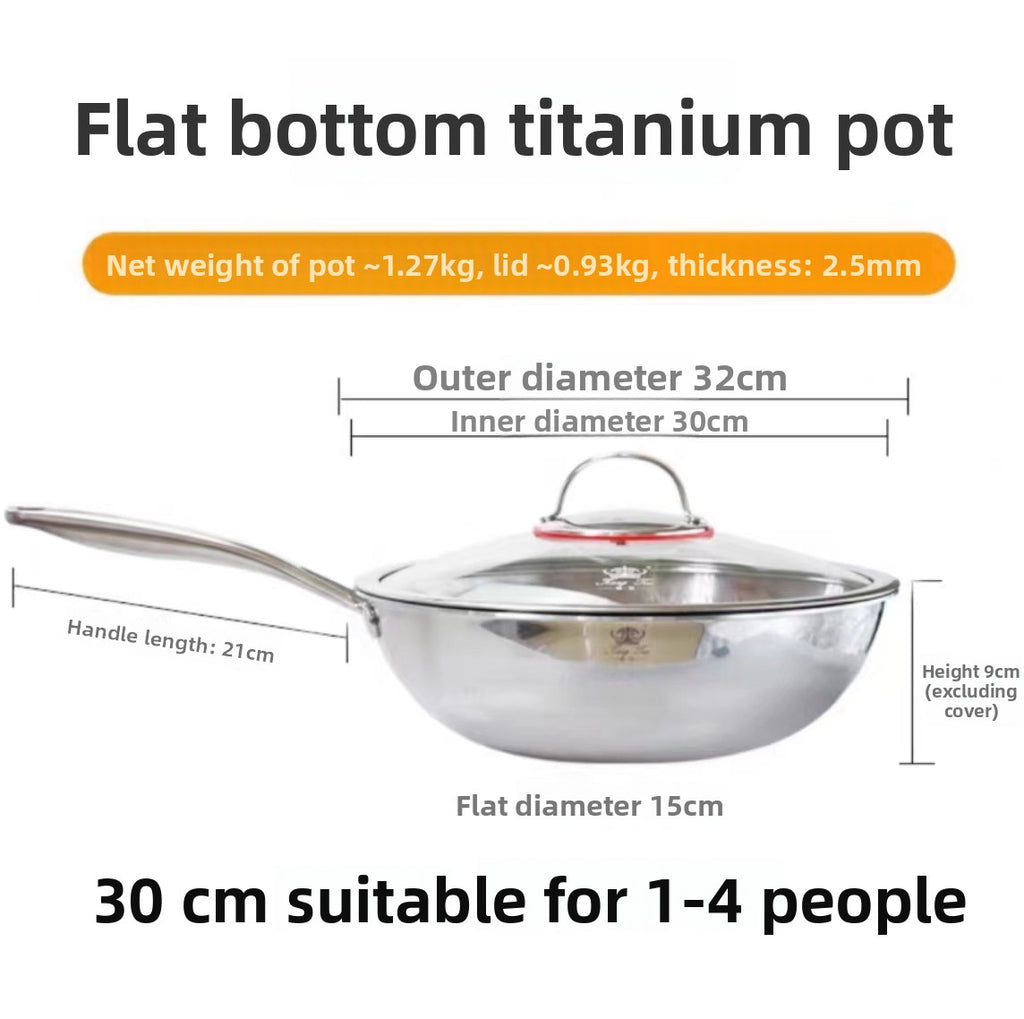 Hammered Pure Titanium Frying Pan Non-Stick Cooking Pot