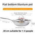 Hammered Pure Titanium Frying Pan Non-Stick Cooking Pot