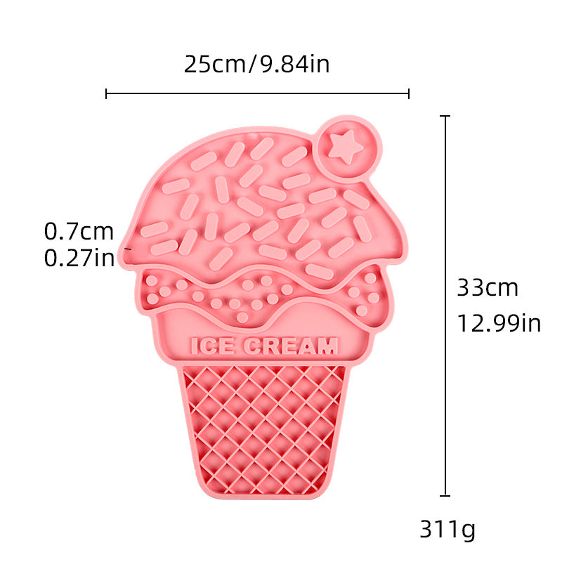 Silicone Pet Licking Mat Slow Feeder with Suction Cups