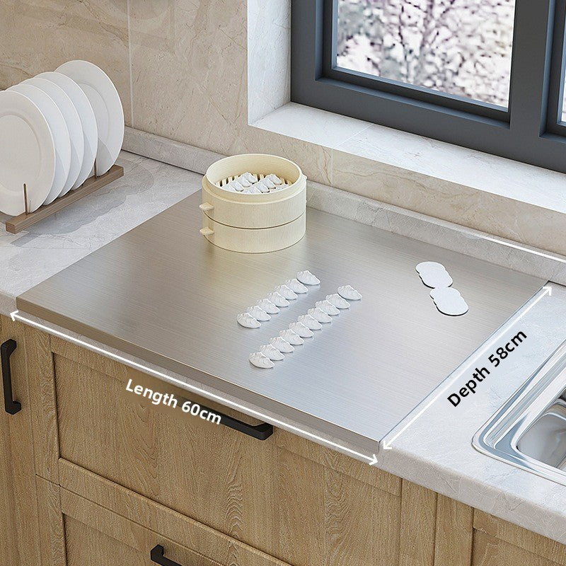 Stainless Steel Anti-bacterial Cutting Board Dual-sided Kitchen Kneading Board