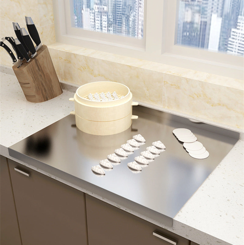Stainless Steel Anti-bacterial Cutting Board Dual-sided Kitchen Kneading Board
